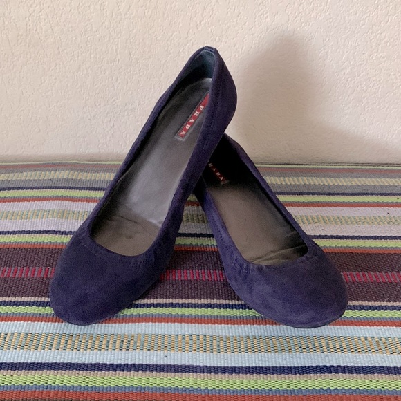 Prada Shoes - Prada Purple Suede Low Heels